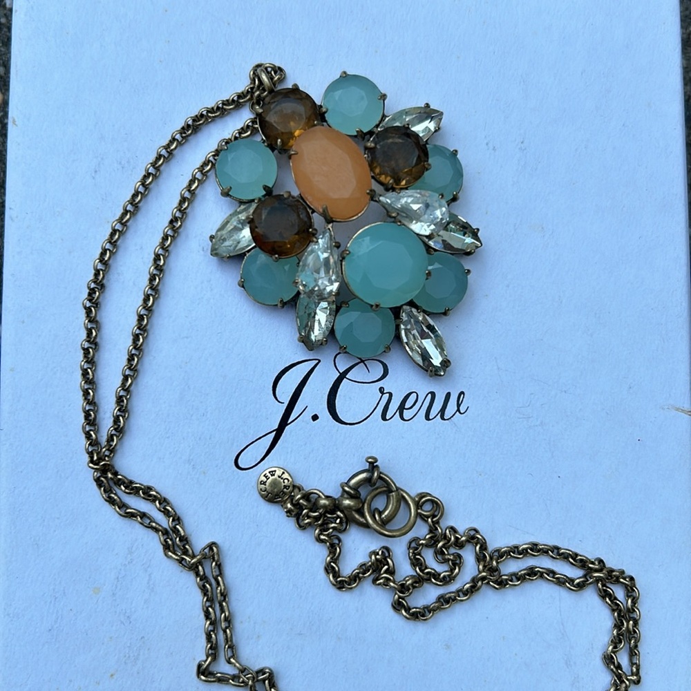 J.Crew Jeweled Long Statement Necklace